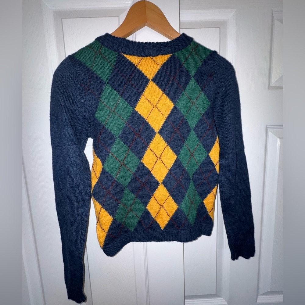 💥SALE💥American Eagle Outfitters Argyle Sweater - Navy, Green, Yellow - Picture 1 of 4